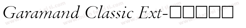 Garamand Classic Ext字体转换